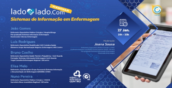 SRCentro realiza webinar dedicado à temática dos “Sistemas de Informação em Enfermagem”