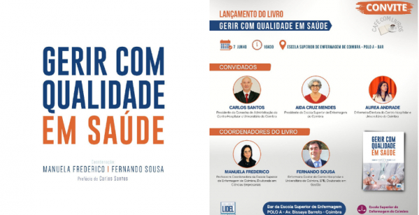 Lançamento do livro “Gerir com Qualidade em Saúde” agendado para dia 7 de junho