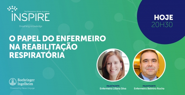 Acompanhe hoje o webinar “O papel do enfermeiro na Reabilitação Respiratória” na INSPIRE