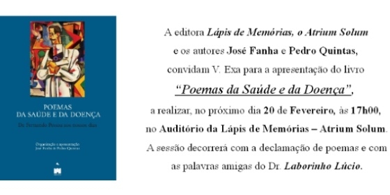 Apresentação do livro "Poemas da Saúde e da Doença"