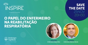 Na próxima semana: Assista ao webinar da INSPIRE sobre o papel do enfermeiro na Reabilitação Respiratória